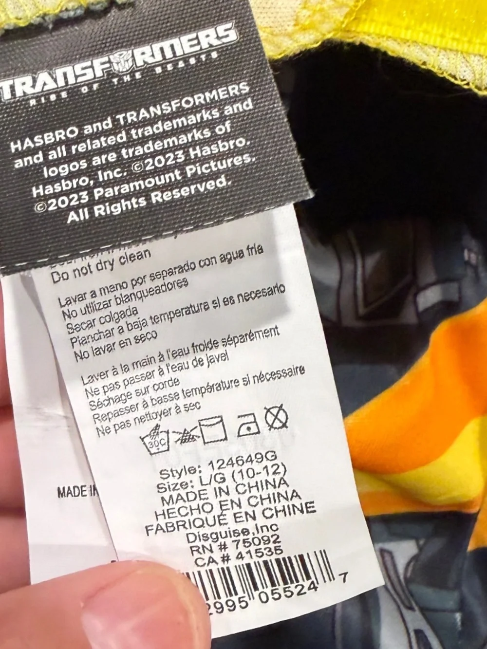 Transformers  Bumblebee Halloween Costume with accessories size 10/12